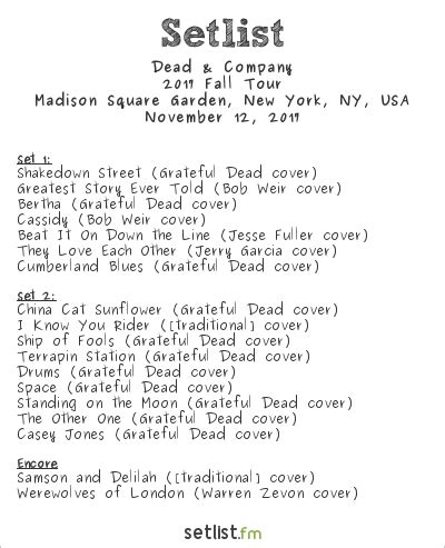 setlist fm dead and company.